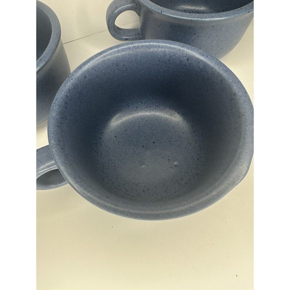 Set Of 3 Dansk Mesa Blue Coffee Tea Cup Mugs 4" Portugal Danish Modern - Picture 14 of 14